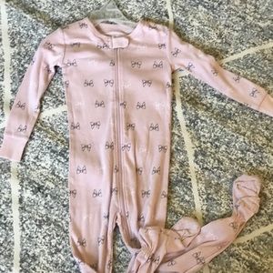 Girls footed pajamas